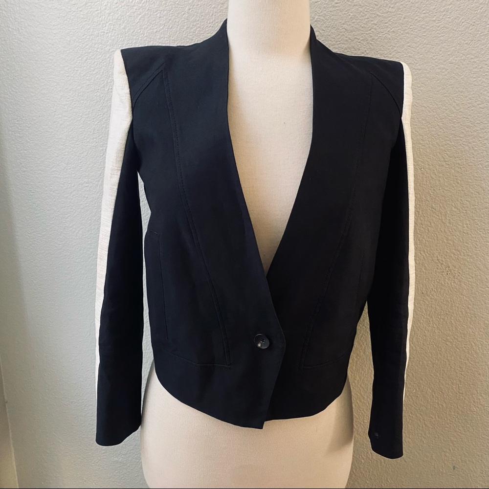 Helmut Lang Color Block White Black Era Blazer Wo… - image 4